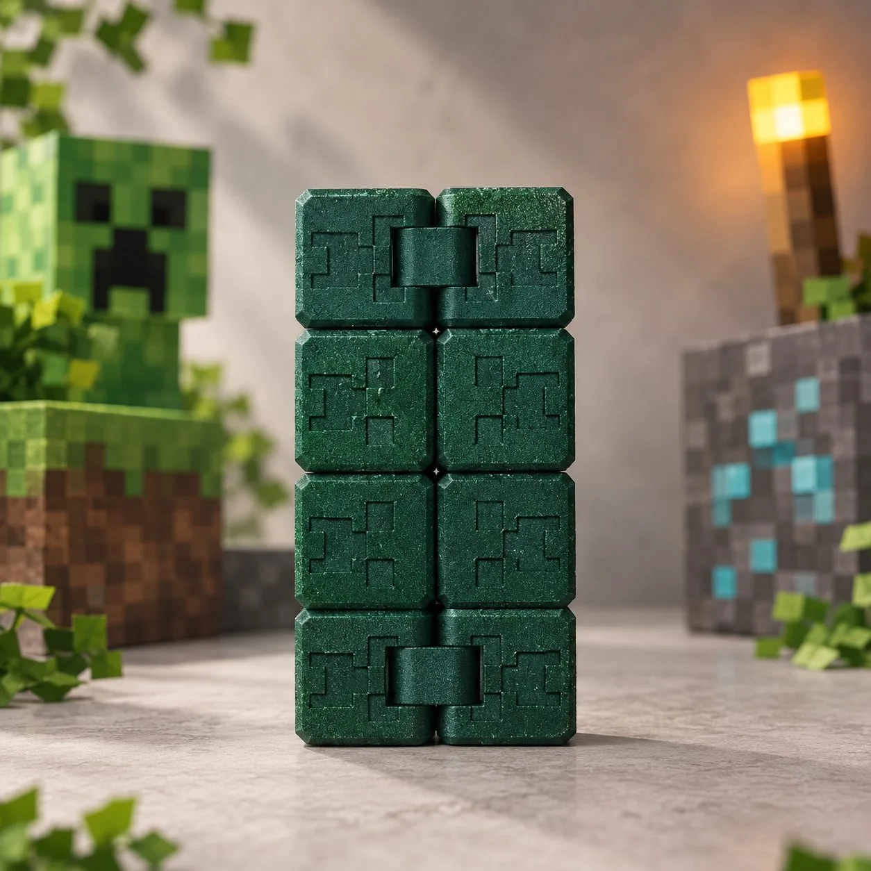 Фігурка-кубик Minecraft, кубик-трансформер, фіджет-антистрес, 3D-друк / Декор, подарунок фанату Minecraft